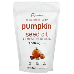 Гарбузова олія Pumpkin Seed Oil 300 рідких капсул Micro Ingredients vit0006183