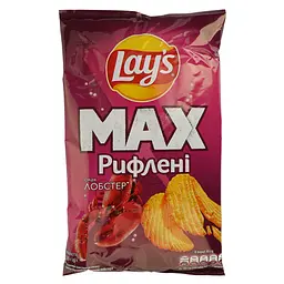 Чипсы Lay's Max рифленые со вкусом лобстера 120 г (920454)