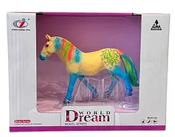 Фігурка коня жовтого, фантазійне забарвлення, Dino Toys
