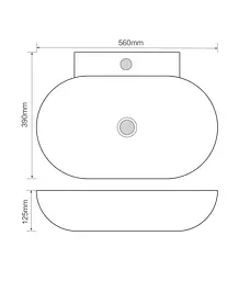 Умивальник підвісний Mixxus Premium Diverse-0201 560x390x125 мм з отвором під змішувач MP6510, Білий - мініатюра 8