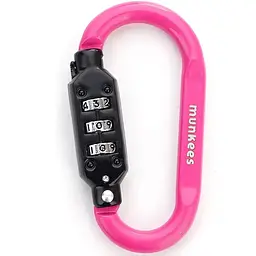 Карабін Munkees 35931 Combi Lock Carabiner D-Shape Рожевий