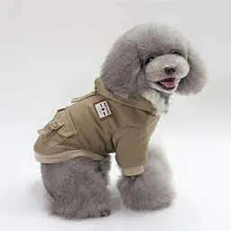 Пальто для собак Derby Military Coat, Khaki, M Хакі - мініатюра 4