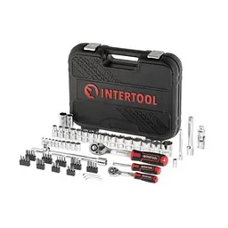 Набір інструментів 73 од. Storm, 1/2", 1/4", Cr-V Intertool ET-8073 - мініатюра 3