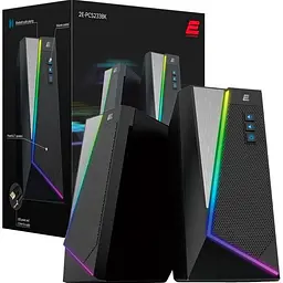 Акустична система 2E PCS233 RGB 2.0 USB Black (2E-PCS233BK) [99449] - мініатюра 6