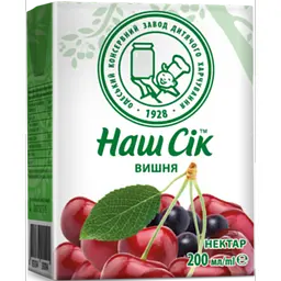 Нектар Наш Сік Вишневый 200 мл