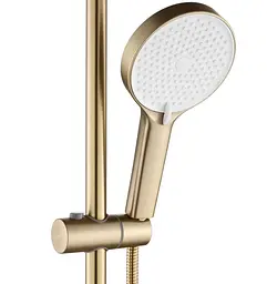 Душова система з виливом Rea Veneta зовнішнього монтажу brushed gold REA-P3003 - мініатюра 5