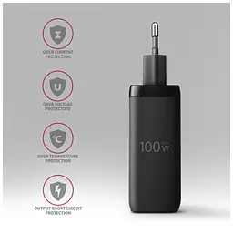 Зарядний пристрій AXAGON 1xUSB + 2xUSB-C 100W QC4+ PD3.0 PPS black (ACU-DPQ100) - мініатюра 6