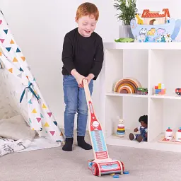 Дерев'яний іграшковий пилосос Bigjigs Toys для дітей від 3 років - мініатюра 2