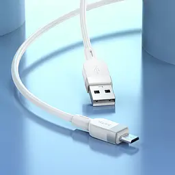 Дата кабель Hoco X109 Energy silicone USB to MicroUSB (1m) White - мініатюра 3