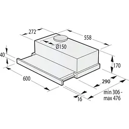 Витяжка телескопічна Gorenje TH60E3B [142676] - мініатюра 7