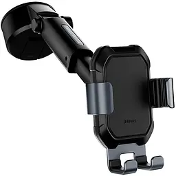 Тримач Baseus Tank Gravity Car Mount Holder With Suction Base Tarnish Black - мініатюра 3