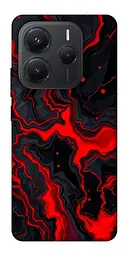 TPU чохол Demsky Black red marble для Xiaomi Redmi Note 14 5G