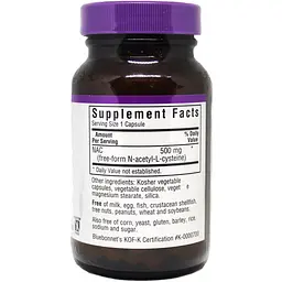 N-Ацетил-L-Цистеїн Bluebonnet Nutrition NAC 500 мг 60 капсул - мініатюра 2
