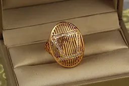Кільце Xuping Jewelry Міямото р 17 золотисте - мініатюра 2