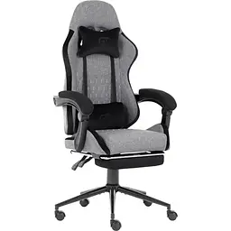 Геймерське крісло GT Racer X-2324 Fabric Gray/Black Suede [121430] - мініатюра 2