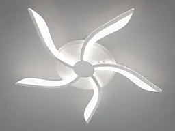 Стельова led люстра з пультом, підсвіткою, 53W, біла - мініатюра 3
