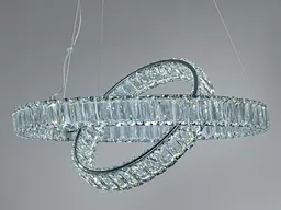 Люстра з кришталем Diasha D8886/500-2B CH, 88W, пульт, хром, Ø50 см - мініатюра 5