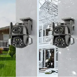 Камера відеоспостереження зовнішня камера вулична подвійна чорна WIFI DOUL CAM Q-821 FULL-HD 4Mp - мініатюра 6