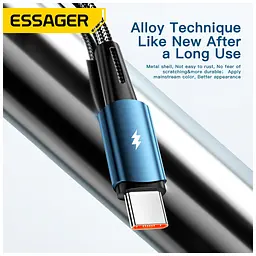 Дата кабель USB 2.0 AM to USB-C 2.0m 120W black Essager (EXC120-CGA01-P) - мініатюра 7