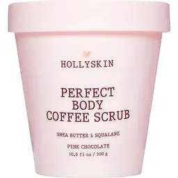 Скраб для ідеально гладенької шкіри Hollyskin Perfect Body Coffee Scrub Pink Chocolate з олією ши та скваланом 300 г