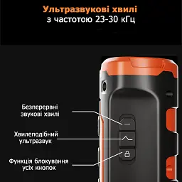Ультразвуковий відлякувач собак з акумулятором B30 Black (17657) - мініатюра 3
