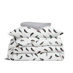 Дитяча постільна білизна в ліжечко FEATHER CS1, сірий (FeatherRedGrey_Grey110x160_140)