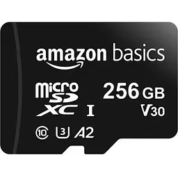 Карта пам'яті Amazon Basics 256GB MicroSDXC Memory Card + Adapter (LSMICRO256GU3)