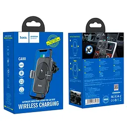 Холдер Hoco CA80 Black (Wireless Charger) - мініатюра 7