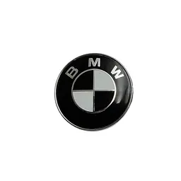 Емблема Bmw 73-74мм чорно-біла пластик+Метал (на 2 штифтах) OEM 51148219237