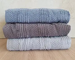 Набір турецьких махрових рушників Cestepe MicroCotton Premium 3 штуки 70x140 Nesha щільність 600 г/м2 - мініатюра 3