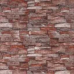 Самоклеюча 3D панель Sticker Wall SW-00001319 Під камінь червоний піщаник 700x770x3мм