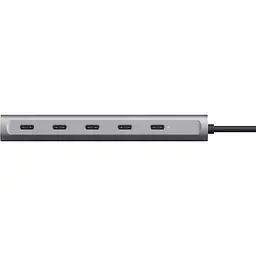 USB-Хаб Trust Halyx USB-C 5xUSB-C , Алюміній, 0.1м, сірий (25136_TRUST) - мініатюра 4