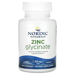 Цинк Zinc Glycinate 20 mg 60 капсул Nordic Naturals vit0004749 - миниатюра 3