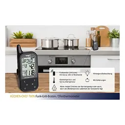 Термометр для барбекю з радіодатчиком TFA Küchen-Chef TWIN - мініатюра 8