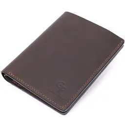 Шкіряний чоловічий гаманець GRANDE PELLE 12х14,5х1 см acs0026940