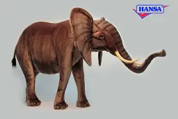 Анімована м'яка іграшка Hansa Слон, що стоїть, 124 см - мініатюра 2