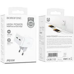 МЗП Borofone BA76A Source PD35W (2USB-C) White - мініатюра 6