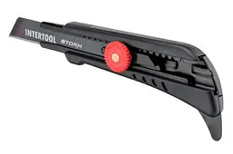 Ніж сегментний будівельний висувний Intertool Storm 18 мм гвинтовий для лінолеуму HT-0539 - мініатюра 7