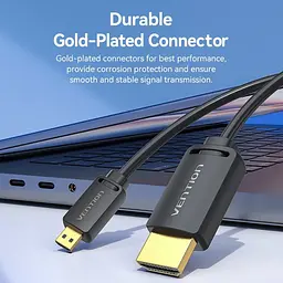 Кабель HDMI M - Micro HDMI M, 1.0 м, V2.0 4K 60Гц 18Gbps чорний Vention - мініатюра 7