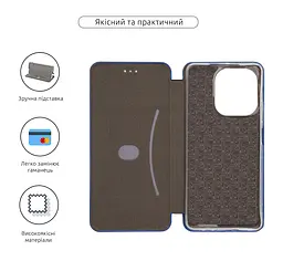 Чехол-книжка для OPPO A5 Pro 4G/A5 Pro 5G, G-Case, синий, кожаный чехол-книга из экокожи (PU) и TPU, с магнитом, с подставкой и вместительным кардхолдером, противоударный, защита всего корпуса, ArmorStandart (ARM85365) - мініатюра 3