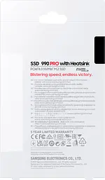 Накопичувач SSD Samsung M.2 1TB PCIe 4.0 990PRO + радіатор teh0024717 - мініатюра 9