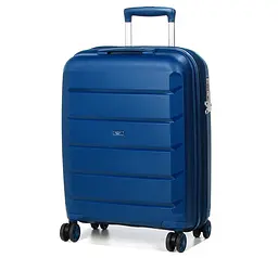 Валіза маленька S поліпропілен Airtex 646 45л 55×40×20см Темно-синій