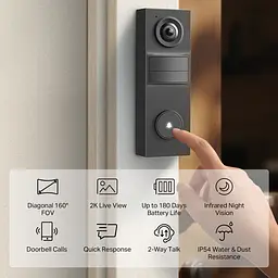 TP-Link Розумний відеодзвінок з аккумулятором Tapo D205 - мініатюра 4