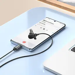 Мікрофон Петличний BOROFONE BFK11 Elegant lavalier microphone Type-C чорний - мініатюра 4