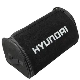 Органайзер саквояж в багажник для Hyundai з логотипом Чорний