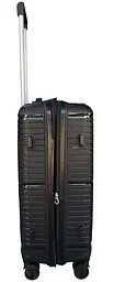 Валіза середня Carbon 65803 поліпропіленова з розширенням 64х43х28 см Чорна - мініатюра 8
