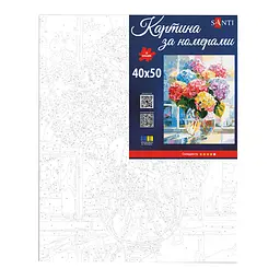 Картина за номерами Santi Букет з гортензій 40х50 см (955793) - мініатюра 2