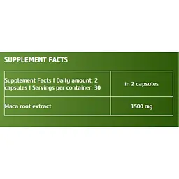 Натуральний екстракт BiotechUSA Maca 60 капсул - мініатюра 3