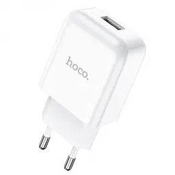 Мережевий зарядний пристрій Hoco N2 Vigour з 1 USB/2.1 A з гнучким кабелем Type-C Білий - мініатюра 5