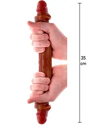 Фалоімітатор Get Real Foreskin D-Dong 35 см (коричневий) - мініатюра 2